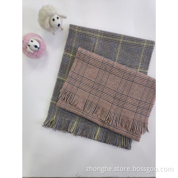 Winter fashion thin-style classic check wool scarf